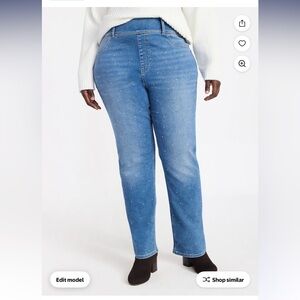 High Rise Embellished Straight Leg Jegging